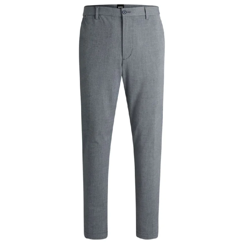 Regular-fit trousers in melange stretch panama