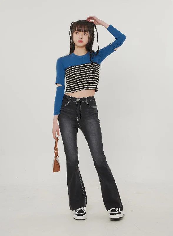 Black Bootcut Jeans BF309