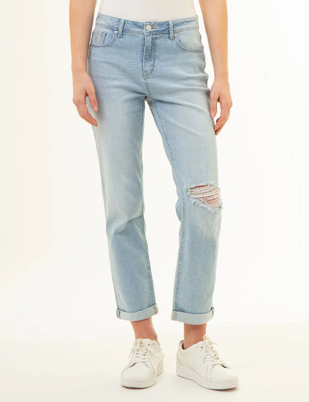 MID RISE BOYFRIEND JEANS