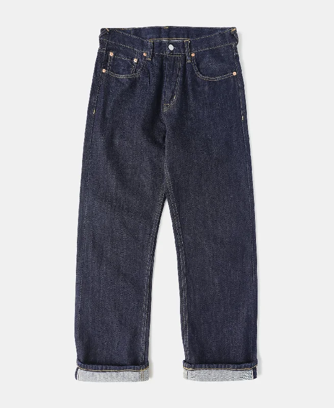 14 oz Selvedge Basic Straight-Fit Jeans - Indigo