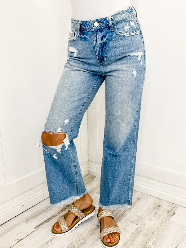 Vervet 90's Vintage Ankle Flare Jeans