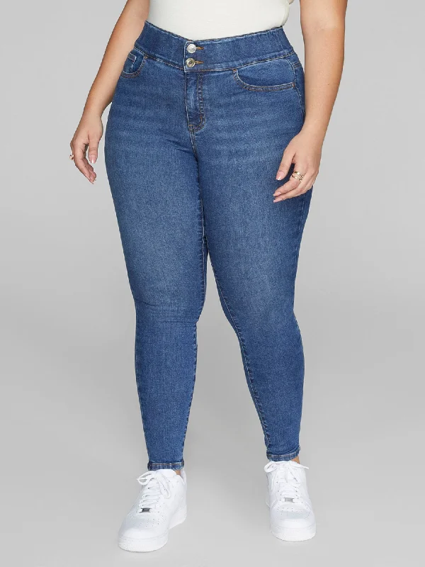 The Limitless Jegging in Dark Blue Wash - Tall Inseam