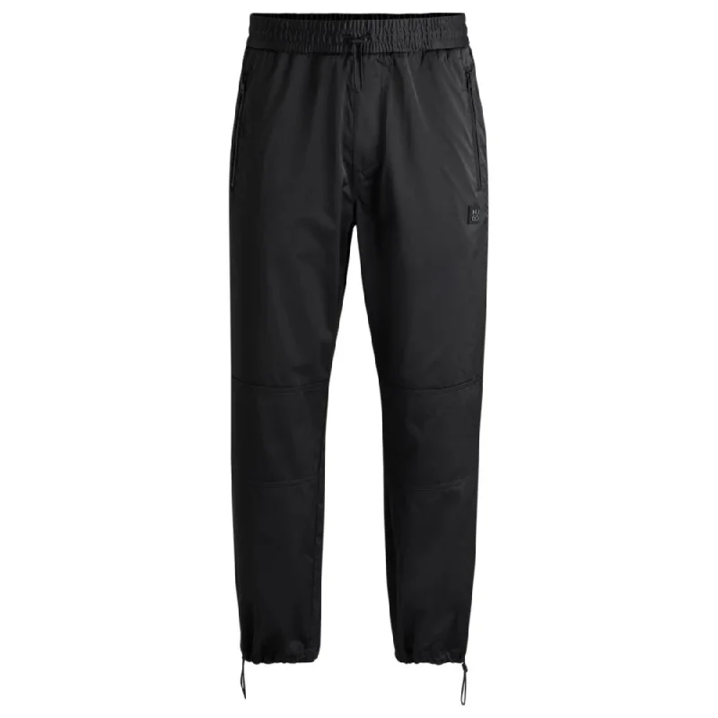 Regular-fit trousers in water-repellent satin