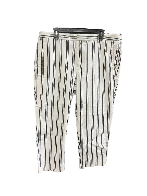 Striped Pattern Pants Cropped Tommy Hilfiger, Size 18