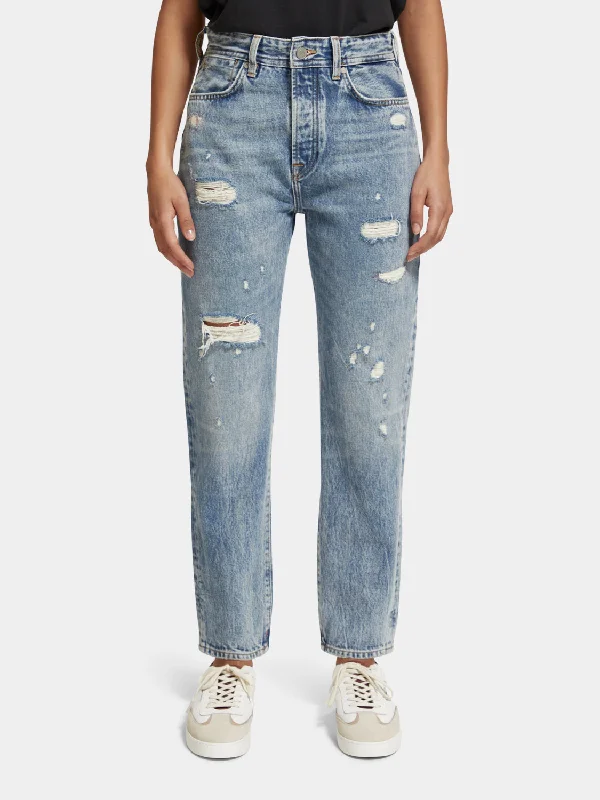 Buzz mid-rise boyfriend-fit jeans