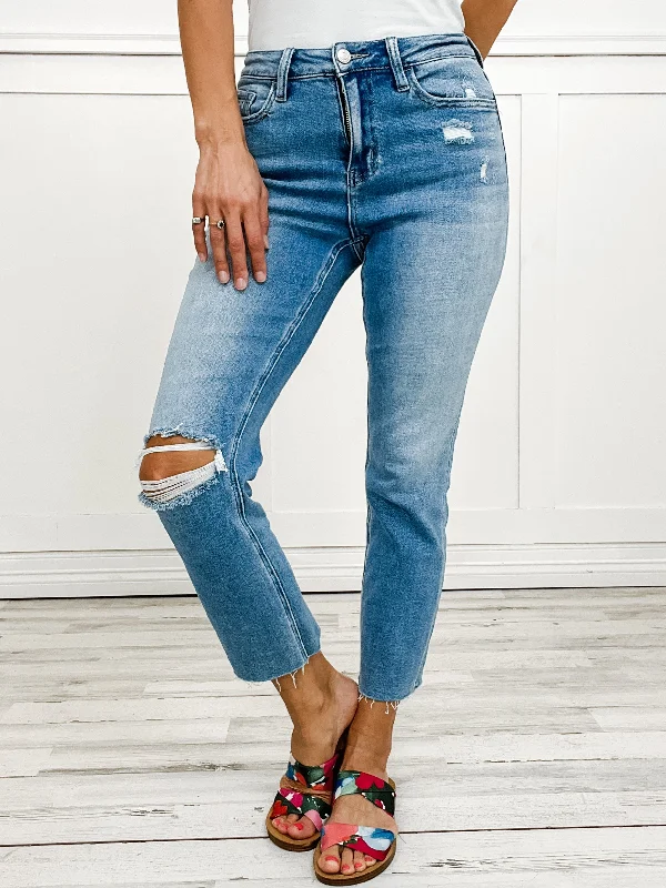 Vervet "Adele" High Rise Slim Straight Leg Jean