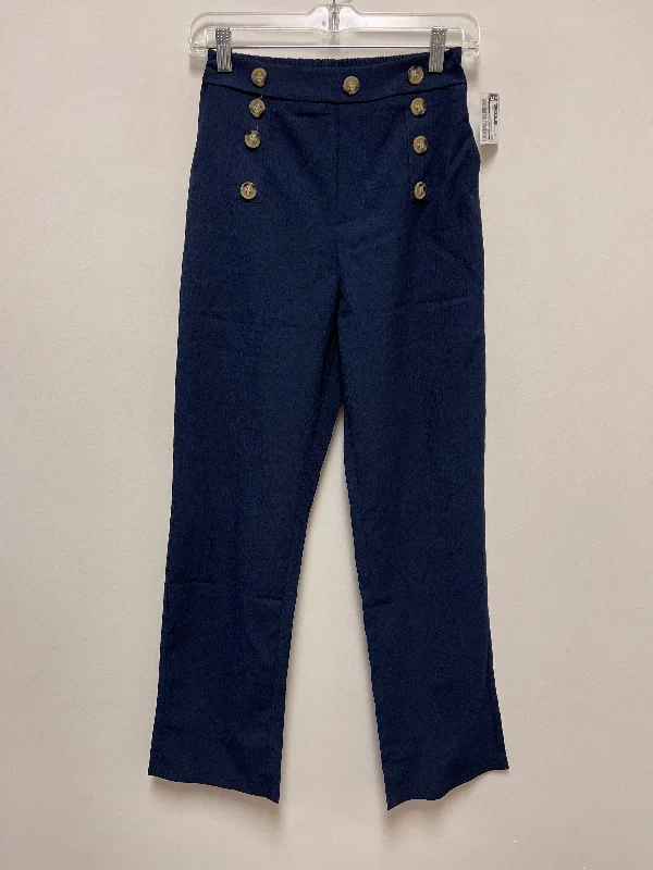 Navy Pants Wide Leg Clothes Mentor, Size 4