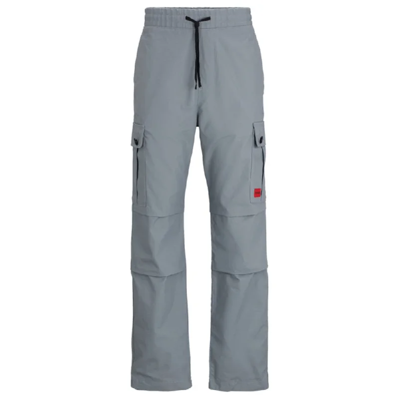 Regular-fit cargo trousers in ripstop cotton