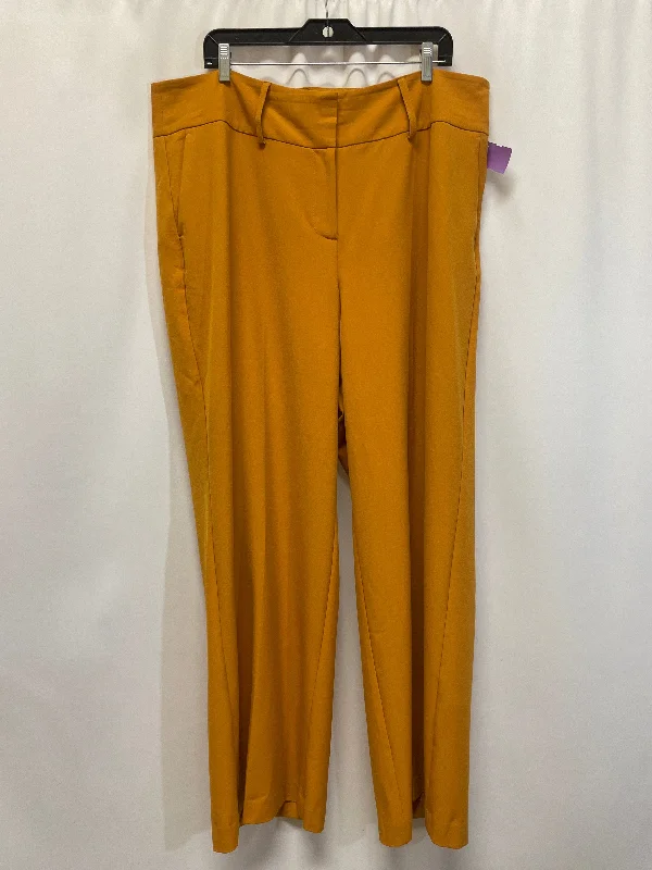 Yellow Pants Wide Leg Lane Bryant, Size 18