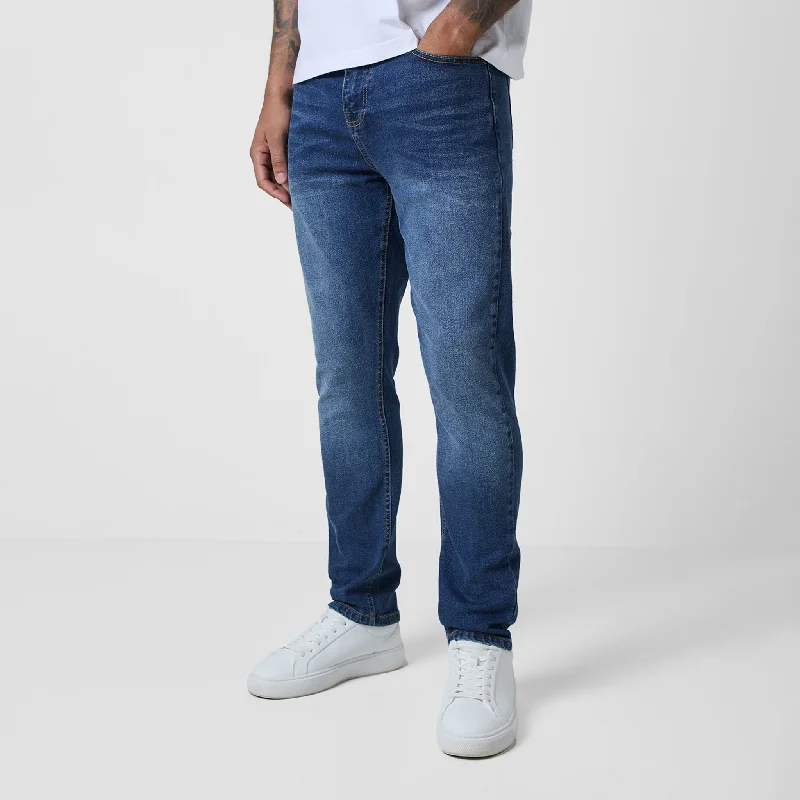 Regular Fit Denim Jean | Mid Blue Wash