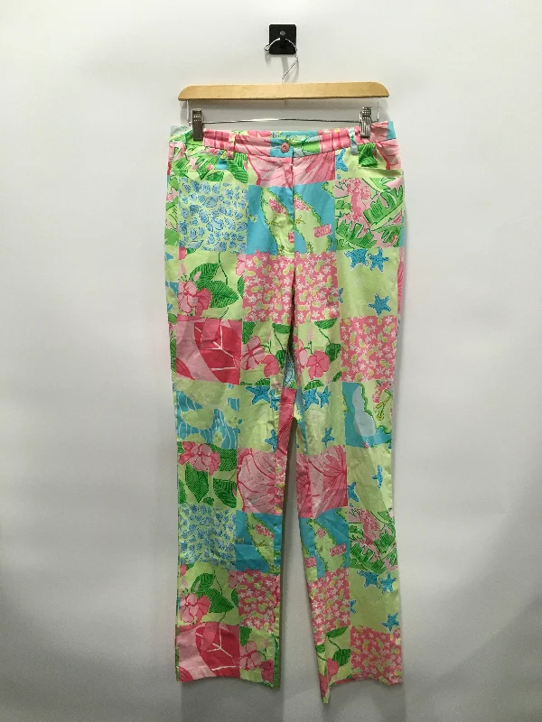 Multi-colored Pants Wide Leg Lilly Pulitzer, Size 8