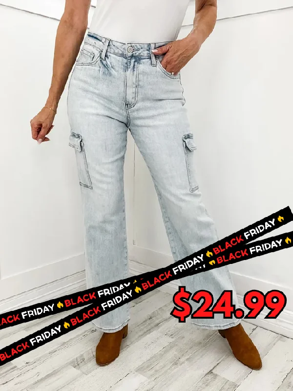 Vervet Jewel 90s Vintage Straight Cargo Jeans