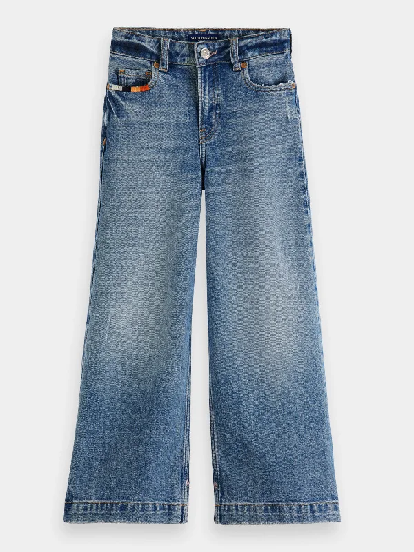 Kids - Wave high-rise super wide jeans