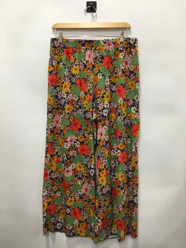 Floral Print Pants Wide Leg Toad & Co, Size L