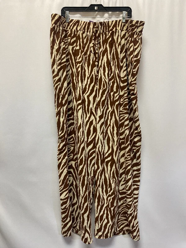 Brown Pants Wide Leg Fashion Nova, Size 3x