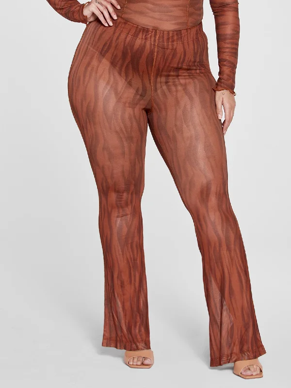 Samantha Zebra Print Mesh Pants