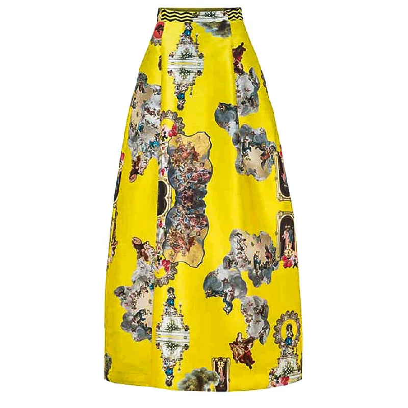 Sicily yellow long skirt