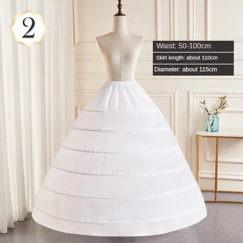 6-Hoop White Petticoat A-Line Dress