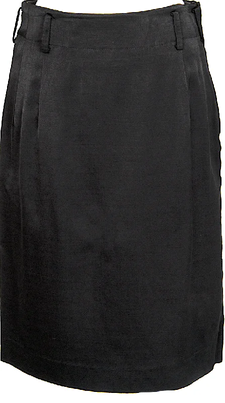 Yohji Yamamoto Japan. NOIR. Black Cupra Wool Skirt