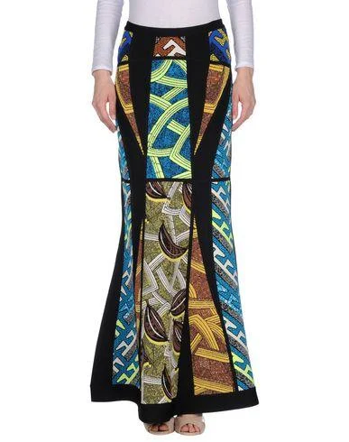 Hervé Léger Women Long skirt Azure S INT