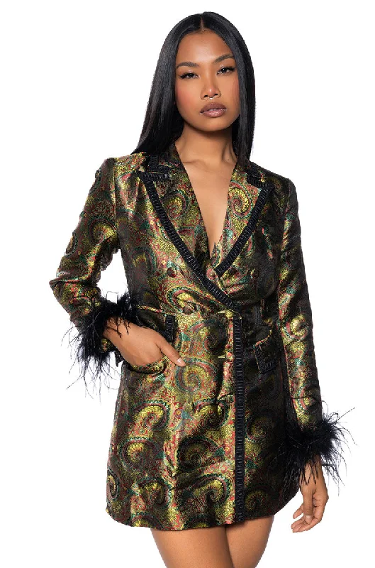 PAISLEY THIS PAISLEY THAT BLAZER DRESS