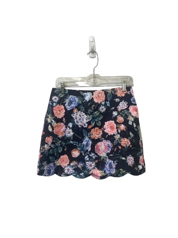 Floral Print Skirt Mini & Short Very J, Size M