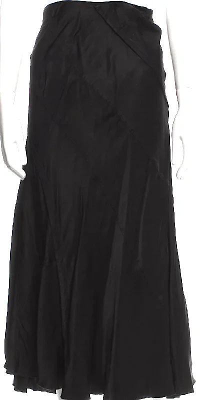 Diesel (Glenn Martens) Black Ruffle Embellishment Midi Length Skirt