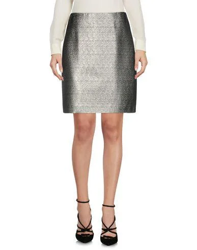 Msgm Women Knee length skirt Silver 6 UK