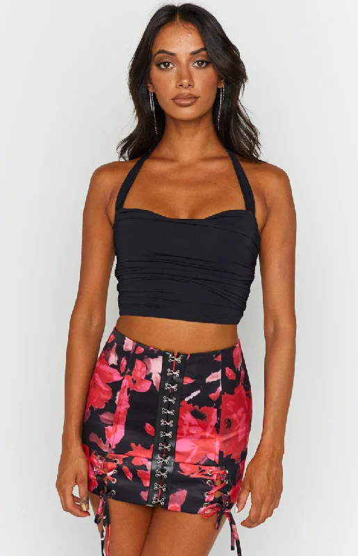 Lioness Infatuation Mini Skirt Red Floral