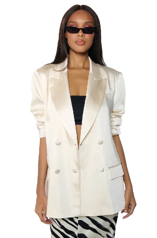 BELMOND SATIN OVERSIZED DRESSY BLAZER