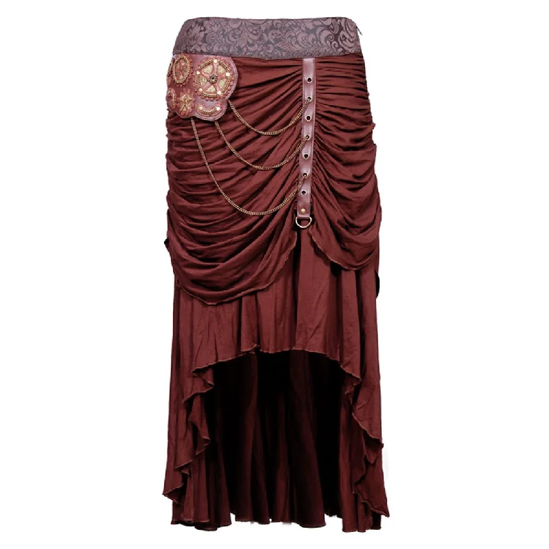 Persis Cotton Lycra Knitted Steampunk Skirt