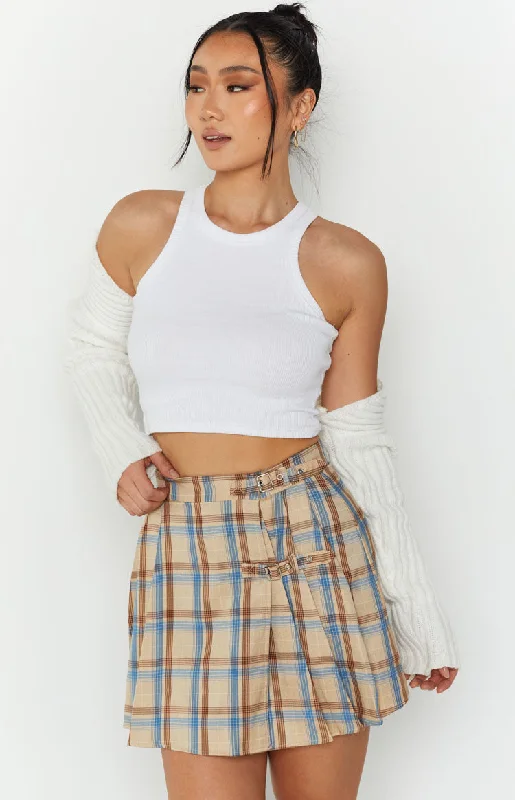 Pyara Plaid Mini Skirt