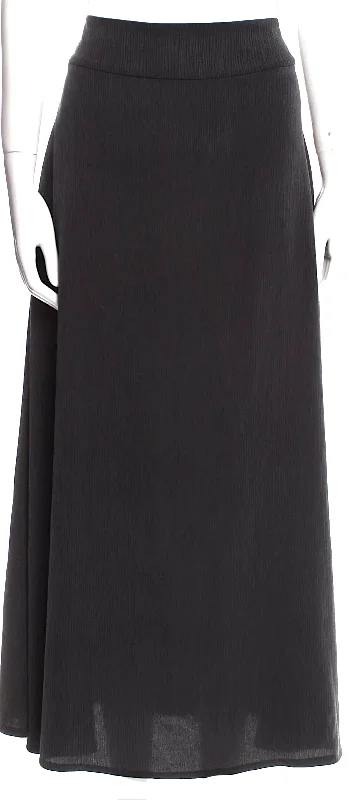 La Garçonne Moderne Gray Cupro Midi Length Skirt