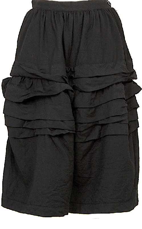 COMME des GARCONS JAPAN. TRICOT. Black Knob Tiered Skirt