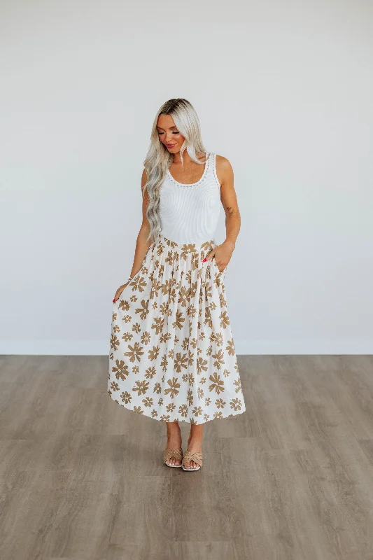 Perri Floral Midi Skirt