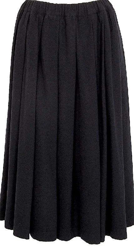 COMME des GARCONS COMME des GARCONS JAPAN. Navy Wool Nylon Pleated Skirt