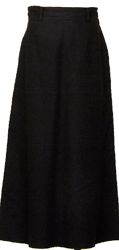 COMME des GARCONS JAPAN. TRICOT. Black Wool Long Skirt