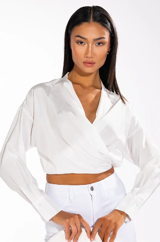 SEXY LINEN DRESSY BLOUSE