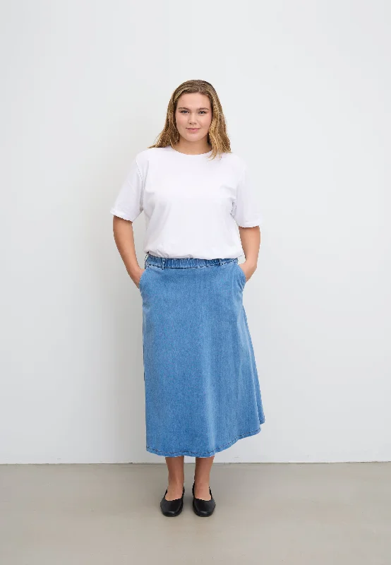 Asta Skirt - 80 cm - Washed Blue Denim